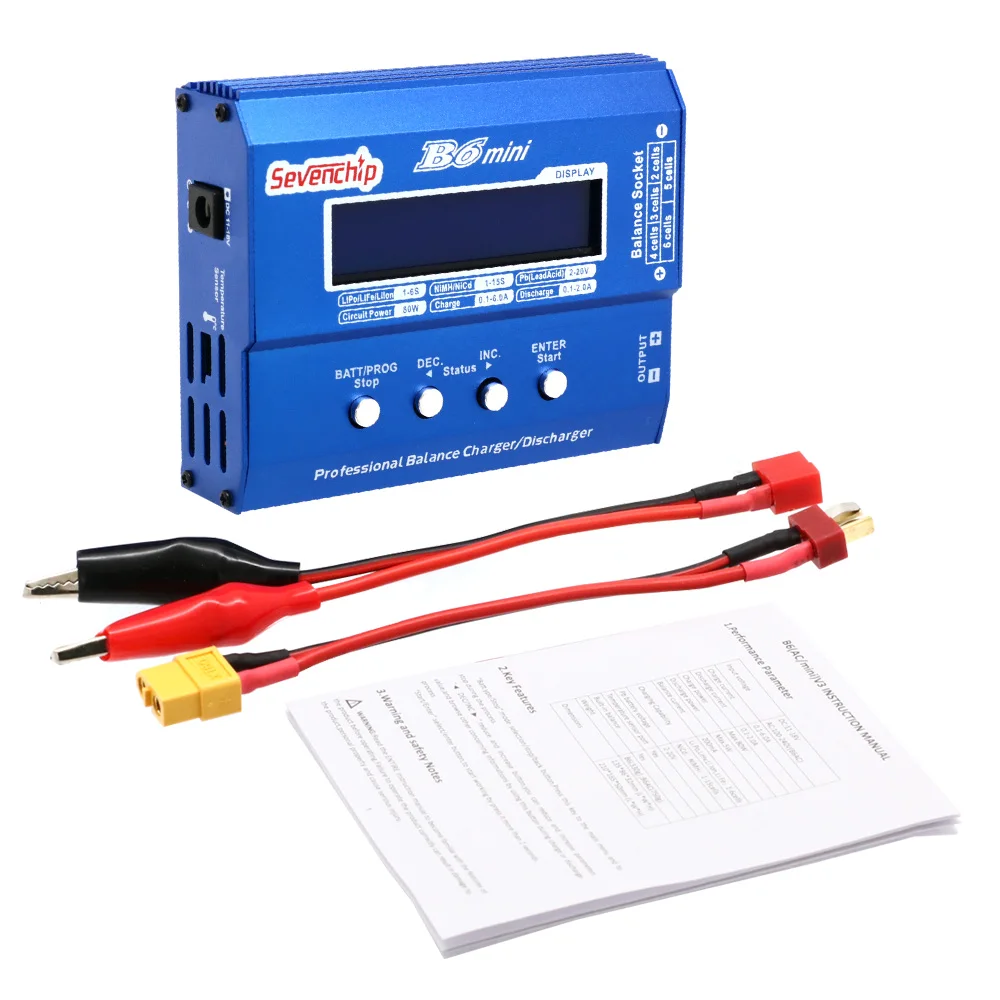 Imax B6 Mini 60W Balance Charger Discharger With 12V 5A Adapter Compatible With LiPo NiMH Nicd LiHV NiCd PB Battery For RC Model