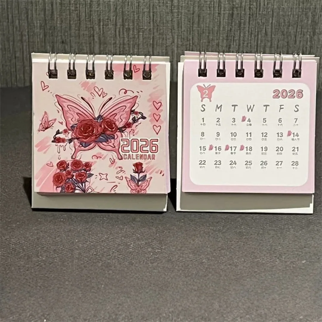 

Table Planner Mini Desktop Scheduler Paper Desk Calendar Thick Paper Spiral Bound Calendar For Daily Planning Student Home
