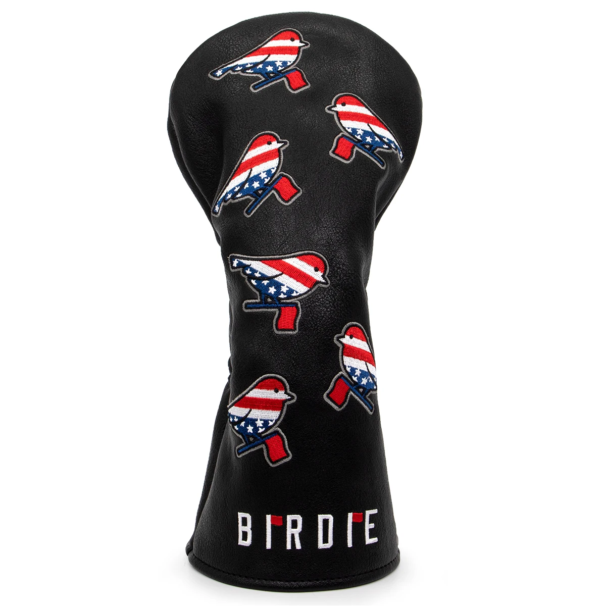 Hybrid Golf Club Headcover Set, Fairway Wood, Aliennana Black Birdie, Premium Leather Headcovers