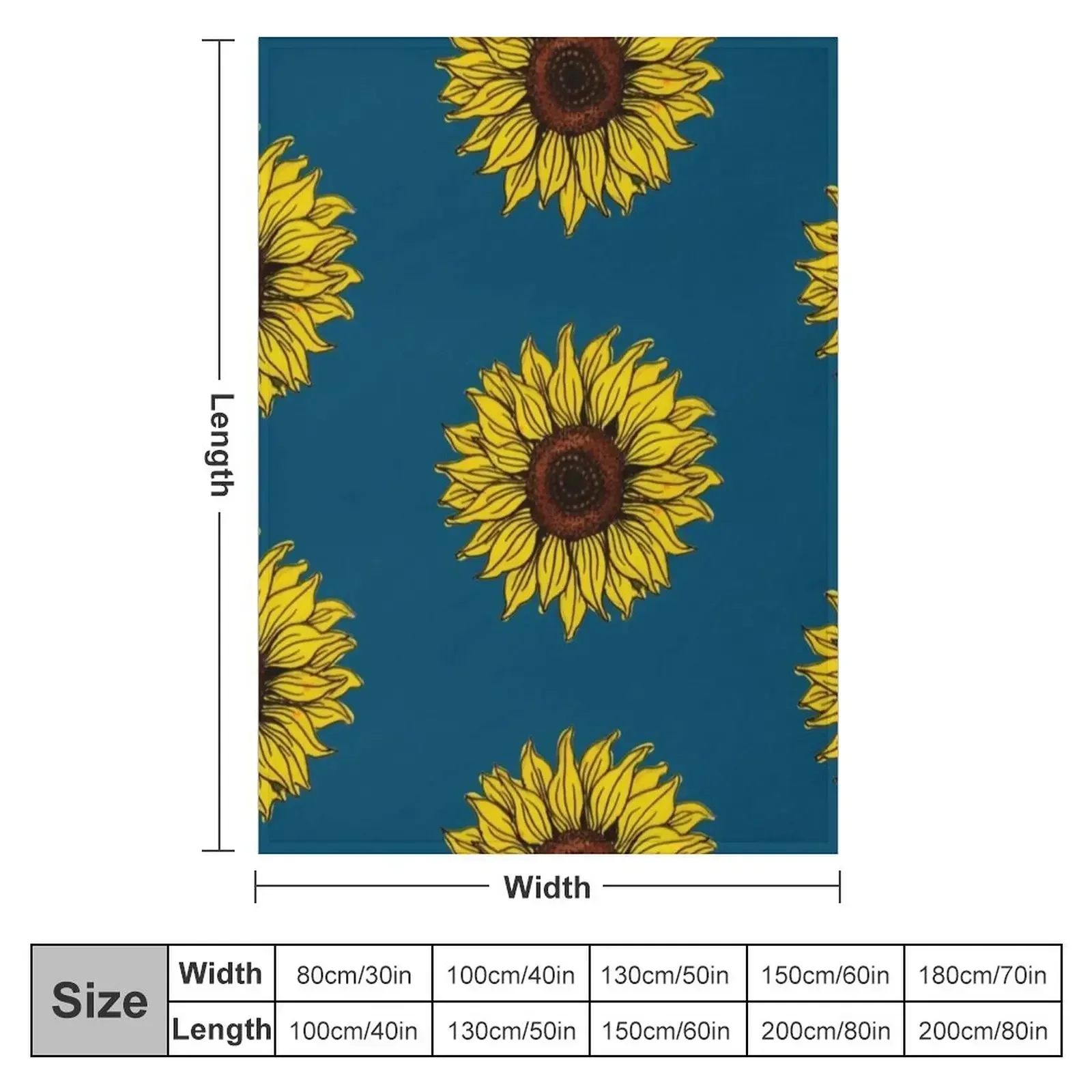 Watercolor sunflower Throw Blanket Soft Big Stuffeds Plaid Plaid on the sofa Thermal Sofa Quilt Blankets