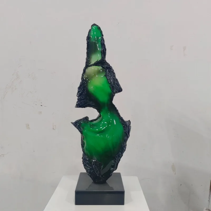 Resin simulation stone sculpture, home accessories porch wine cabinet, bookcase decoration housewarming light luxury