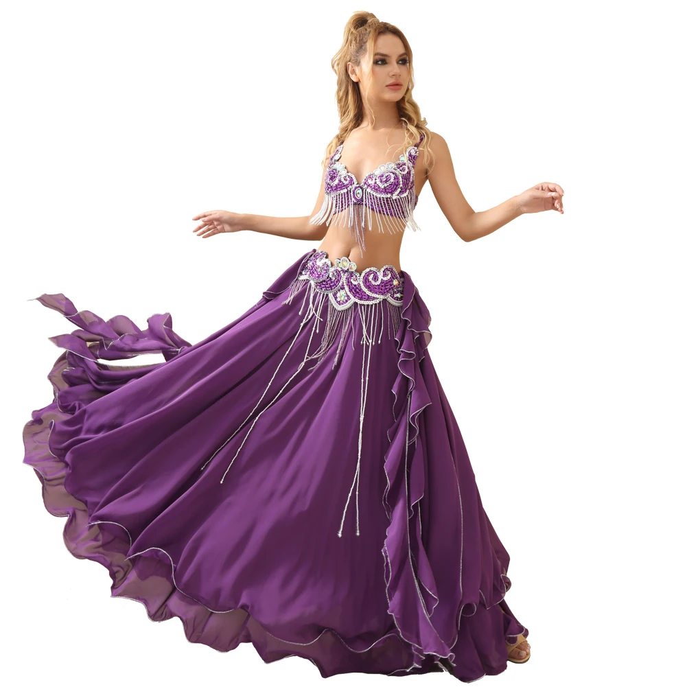 Professional Belly dance costumes Carnival costume for women belly dance set bellydance bra belt skirt suit belly dancer outfit