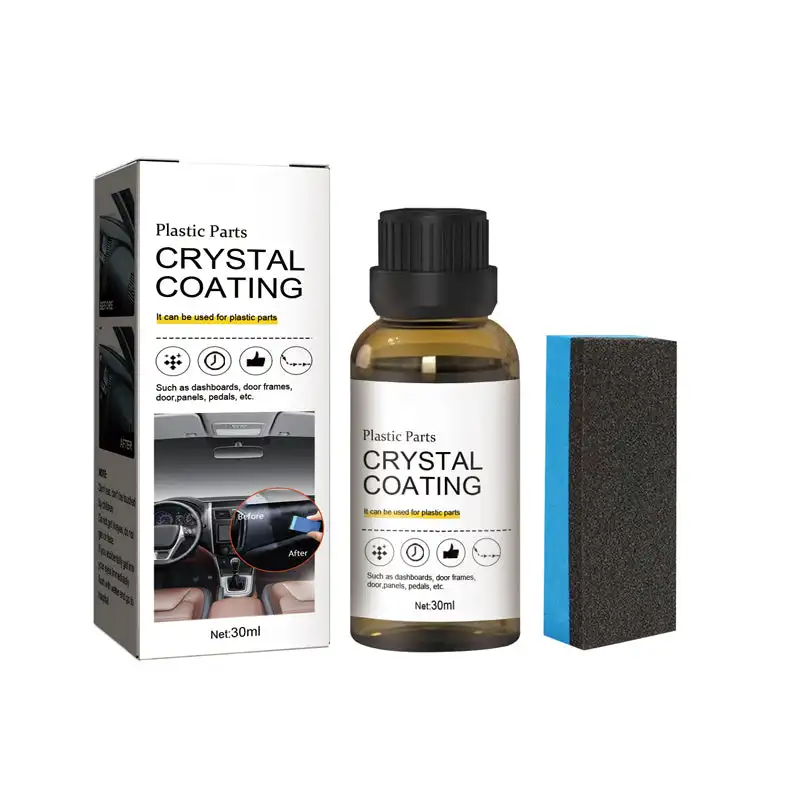 

30ml Plastics Parts Crystal Coating Car Plastic Refurbished Cleaner Interior Parts Clean Polishing Dashboard Restoration Agent