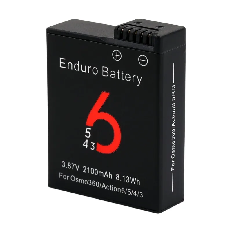 3.87V 2100mAh Rechargeable Replacement Battery Compatible with DJI Action 6 5 Pro 4 Osmo Action Camera Long Lasting Accessories