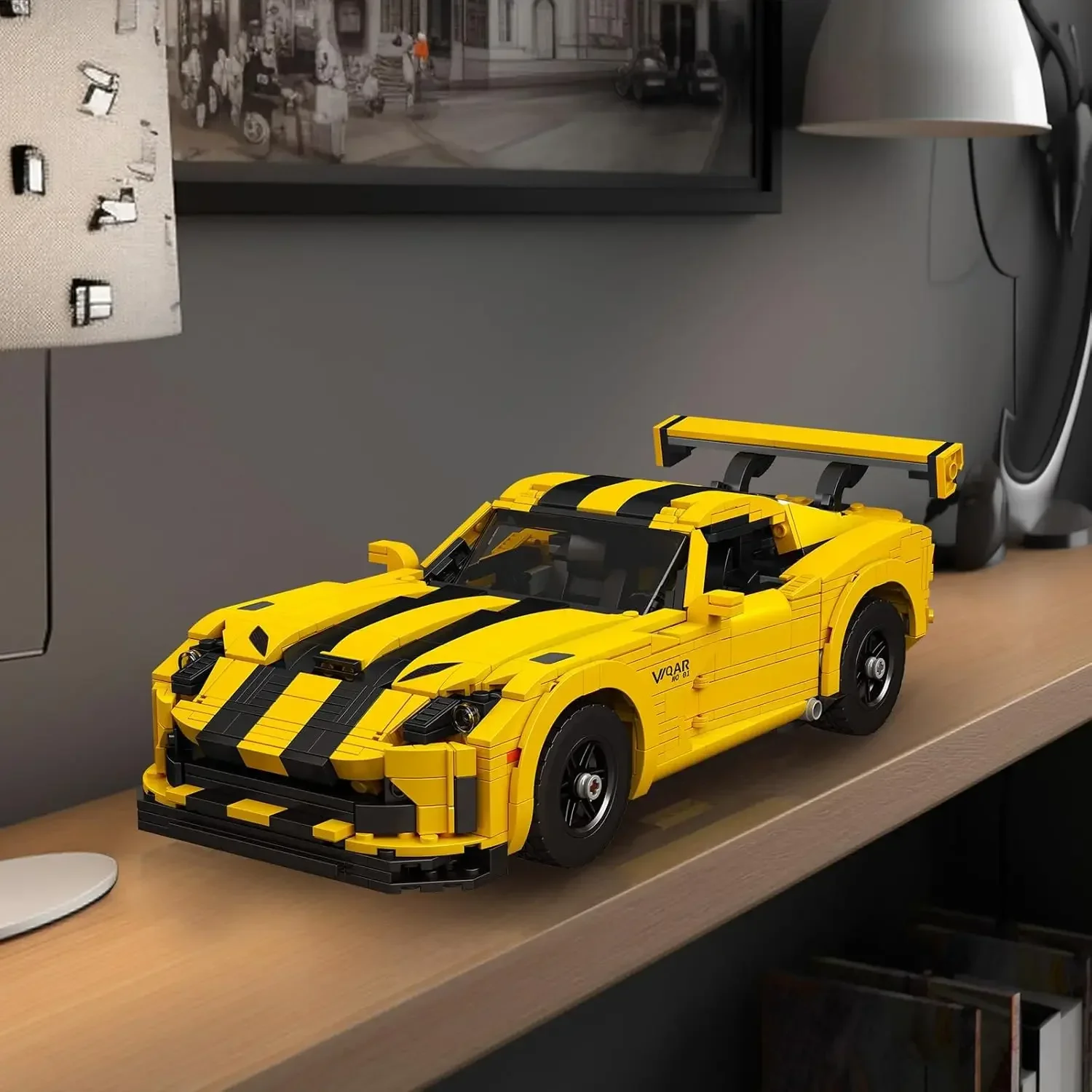 قالب الملك 10046 الإبداعية MOC-120125 فايبر السوبر اللبنات 1236 قطعة الفنية Hypercar ألعاب مثالية للأولاد هدية عيد ميلاد #5
