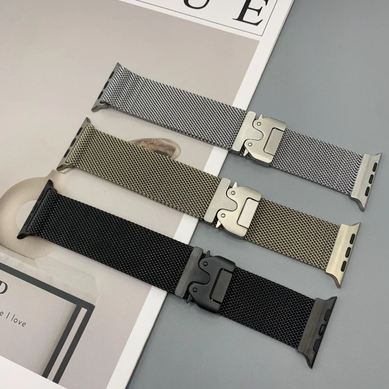 Strap For Apple Watch Band/38mm 40mm 41mm 42mm、42mm 44mm 45mm 46mm 49mm Mm Watchband Steel Bracelet Iwatch Series 7 8 9 Se 4 5 6