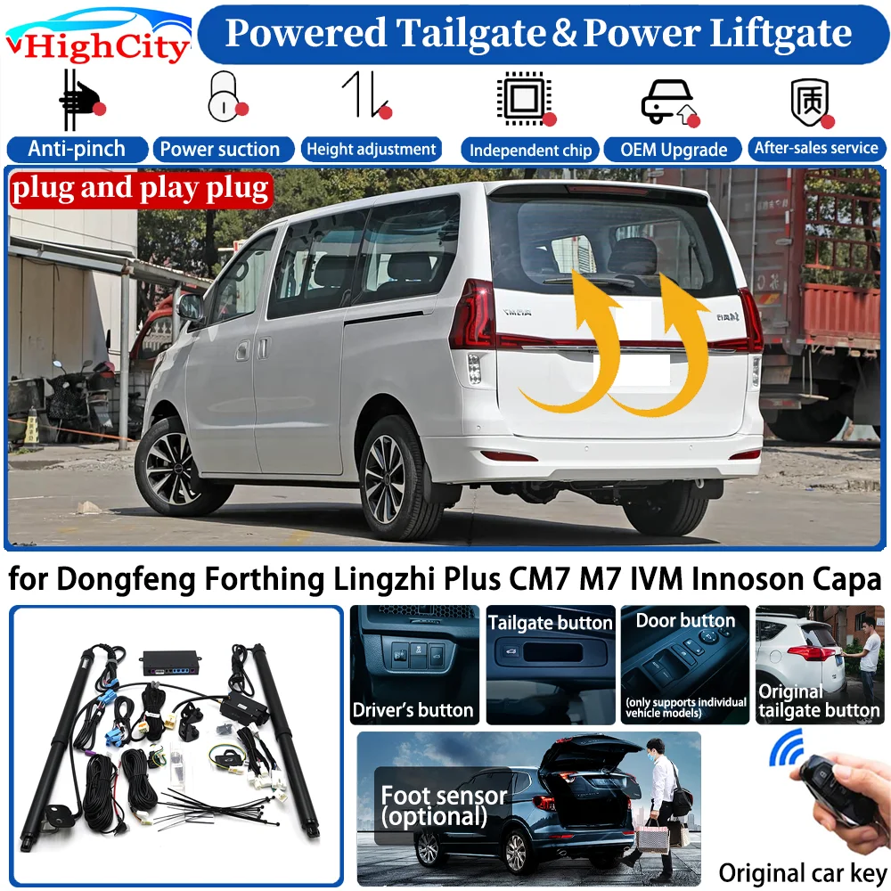 for Dongfeng Forthing Lingzhi Plus CM7 M7 IVM Innoson Capa Automatic Smart Powered Tailgate Power Liftgate System Trunk Lift Kit