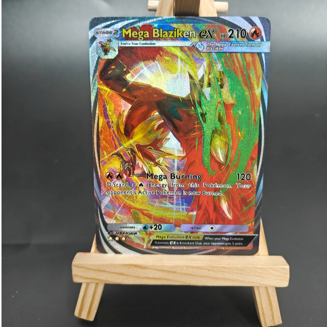 DIY PKM TCG Pocket Cards Immersive B1-Mega Rising Blaziken Gyarados Altaria PIkachu Tauros EX APP Game Card