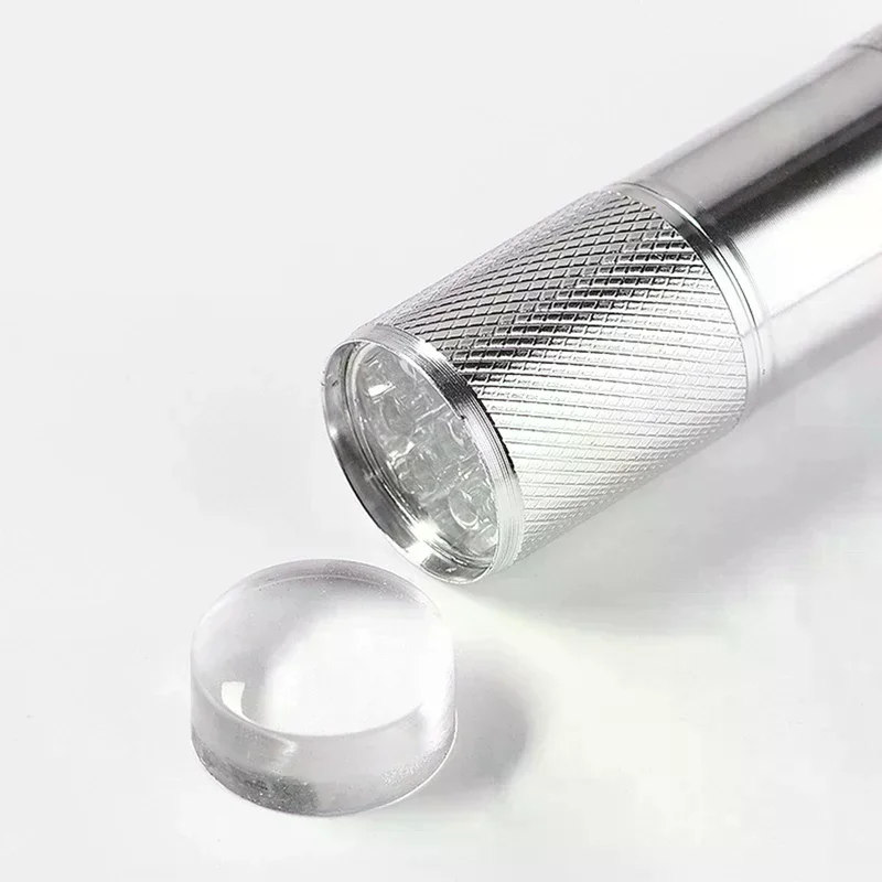 Nail Lamp Mini UV Portable Silicone LED Lamp Nail Flashlight Nail Stamper Quick Dry Lamp Silicone Handheld LED Manicure Lamp