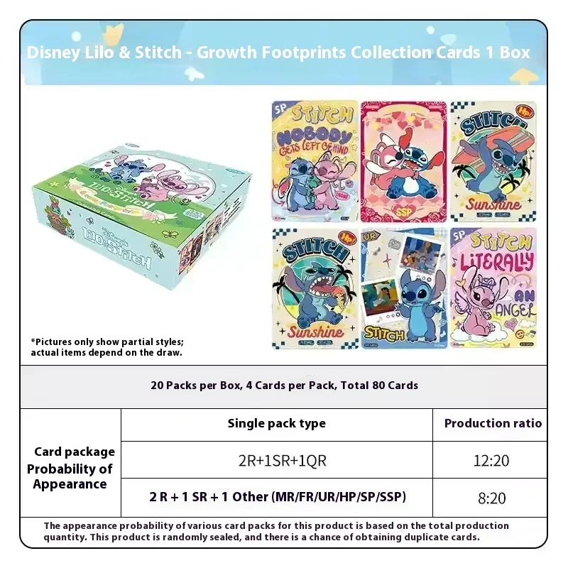 Tarjetas originales de colección de películas de Stitch, cajas ciegas, tarjetas periféricas de dibujos animados para niños, juguetes de moda, regalos de fiesta