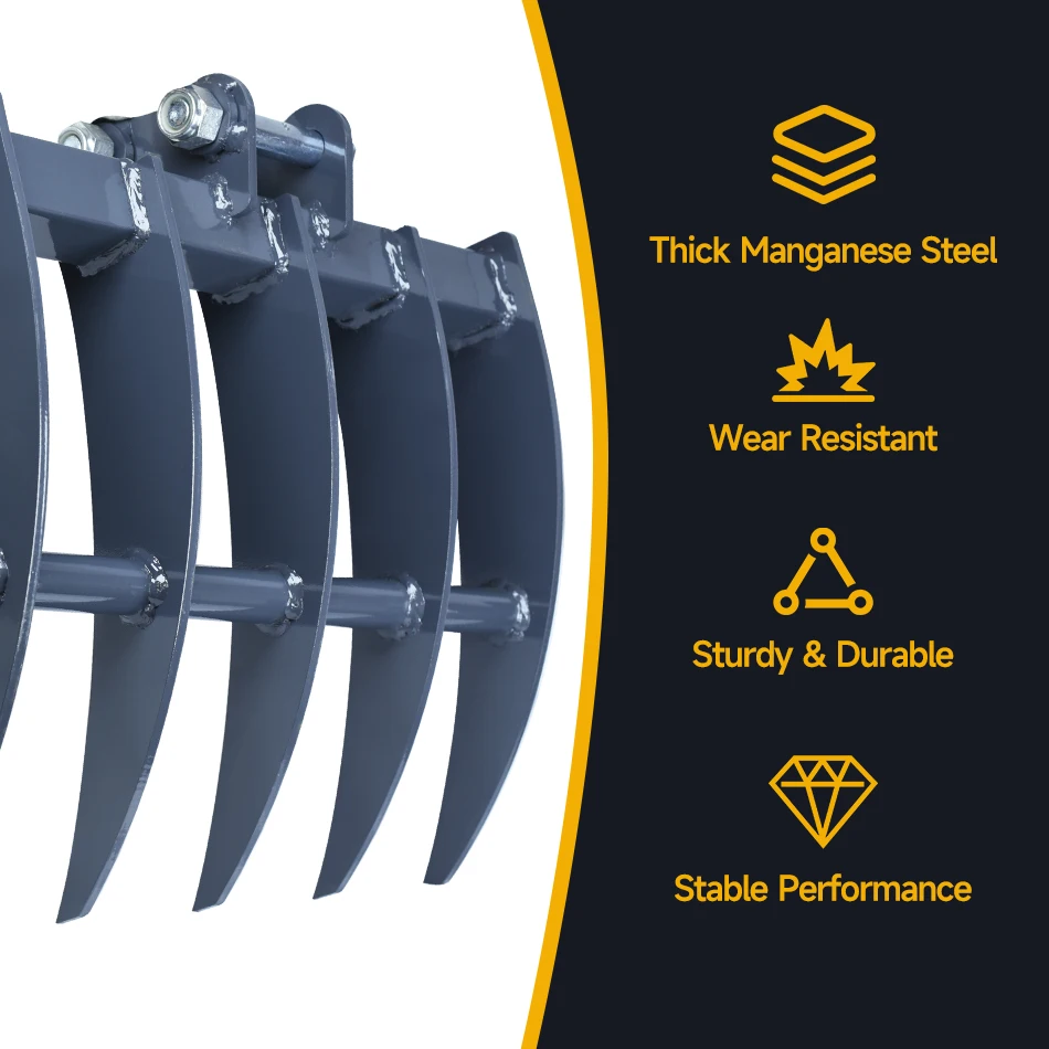 1 قطعة حفارة صغيرة أشعل النار المرفقات حفار صغير أشعل النار يزيل الحطام فضفاض سطح التربة أشعل النار ملحق لحفارة 0.8-2ton