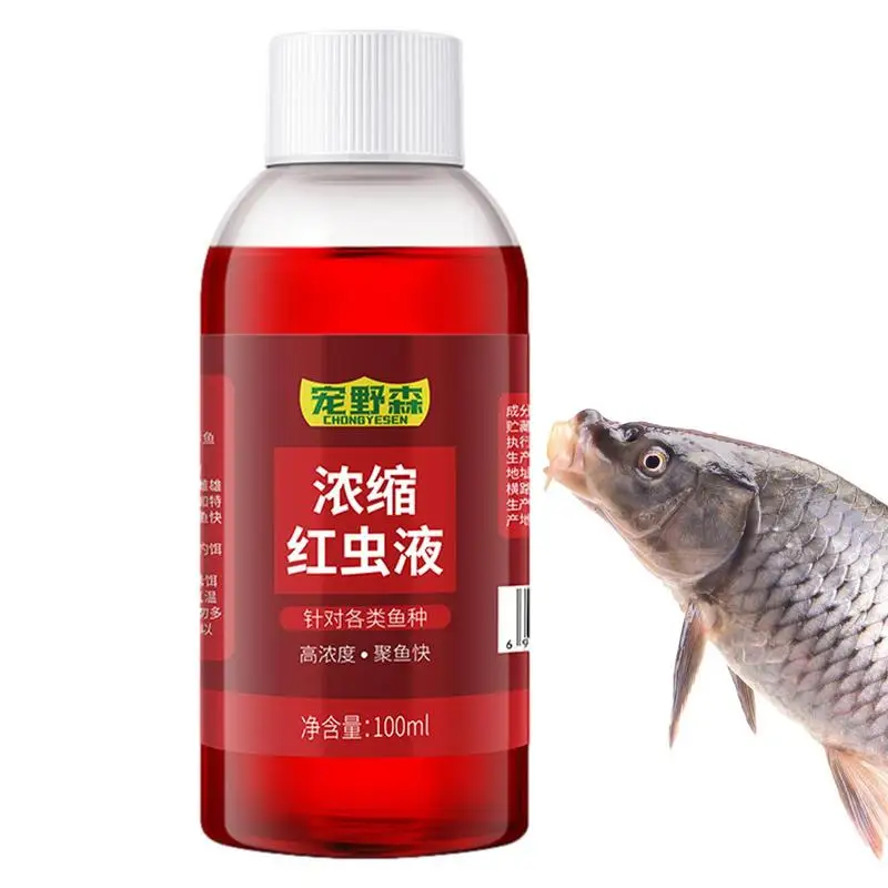 Concentrated Red Worm Liquid 100ml Fish Bait Additive Fishing Lures Baits Attractant Enhancer Lure Tackle Liquid For Trout Cod