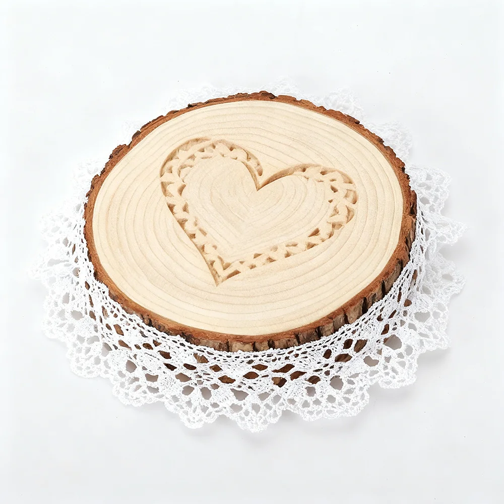 شرائح الخشب الطبيعي، قرص شريحة خشبي 1-19 سم أقراص خشبية مستديرة دائرية ذاتية الصنع لتزيين حفلات الزفاف وأعياد الميلاد #5