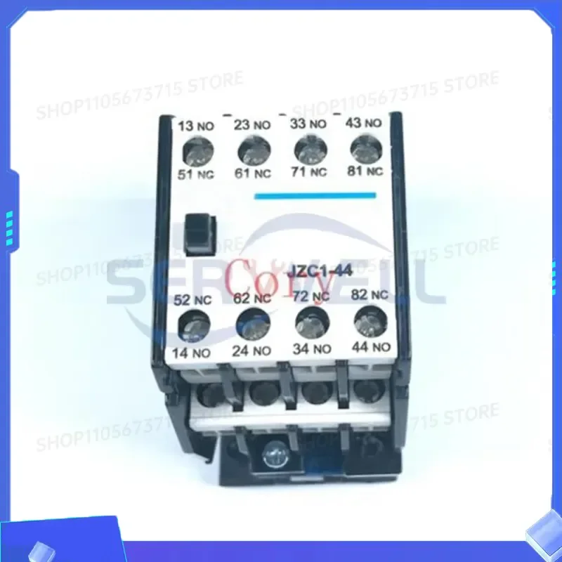 1Pc for JZC1-44 AC Contactor Type Intermediate Relay 220V 10A Coil 3Phase 3P 4NO+4NC 35mm DIN Rail AC24V/36V/110V/220V/380V