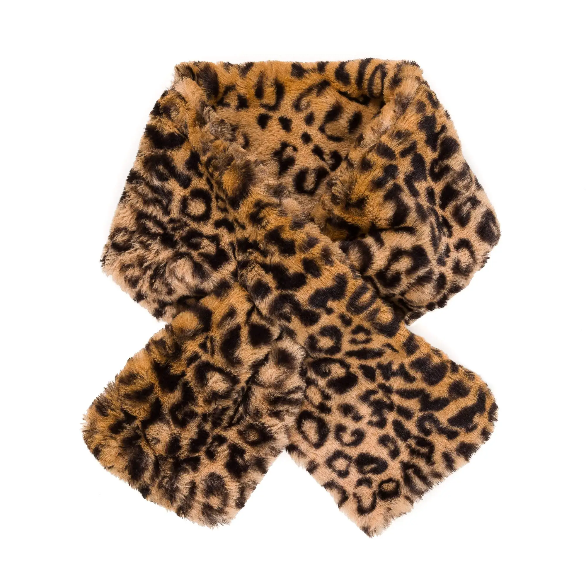 Fur Collar Scarf for Women Faux Fur Leopard Scarves Neck Shrug for Fall Winter Coat Dress