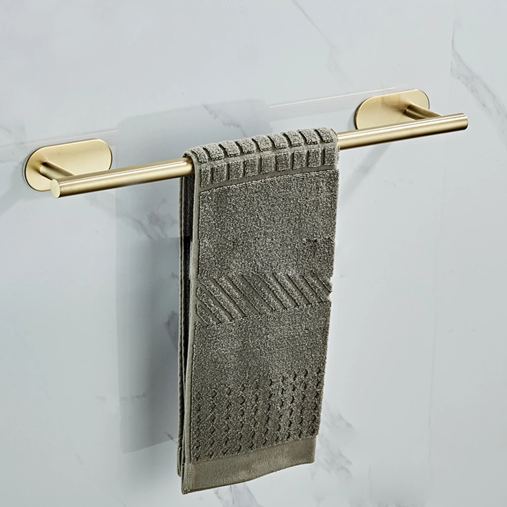 Self-Adhesive Towel Rack Wall-mounted Toilet Towel Paper Holder Punch-Free Bathroom Accessories Toilet Storage Shelf