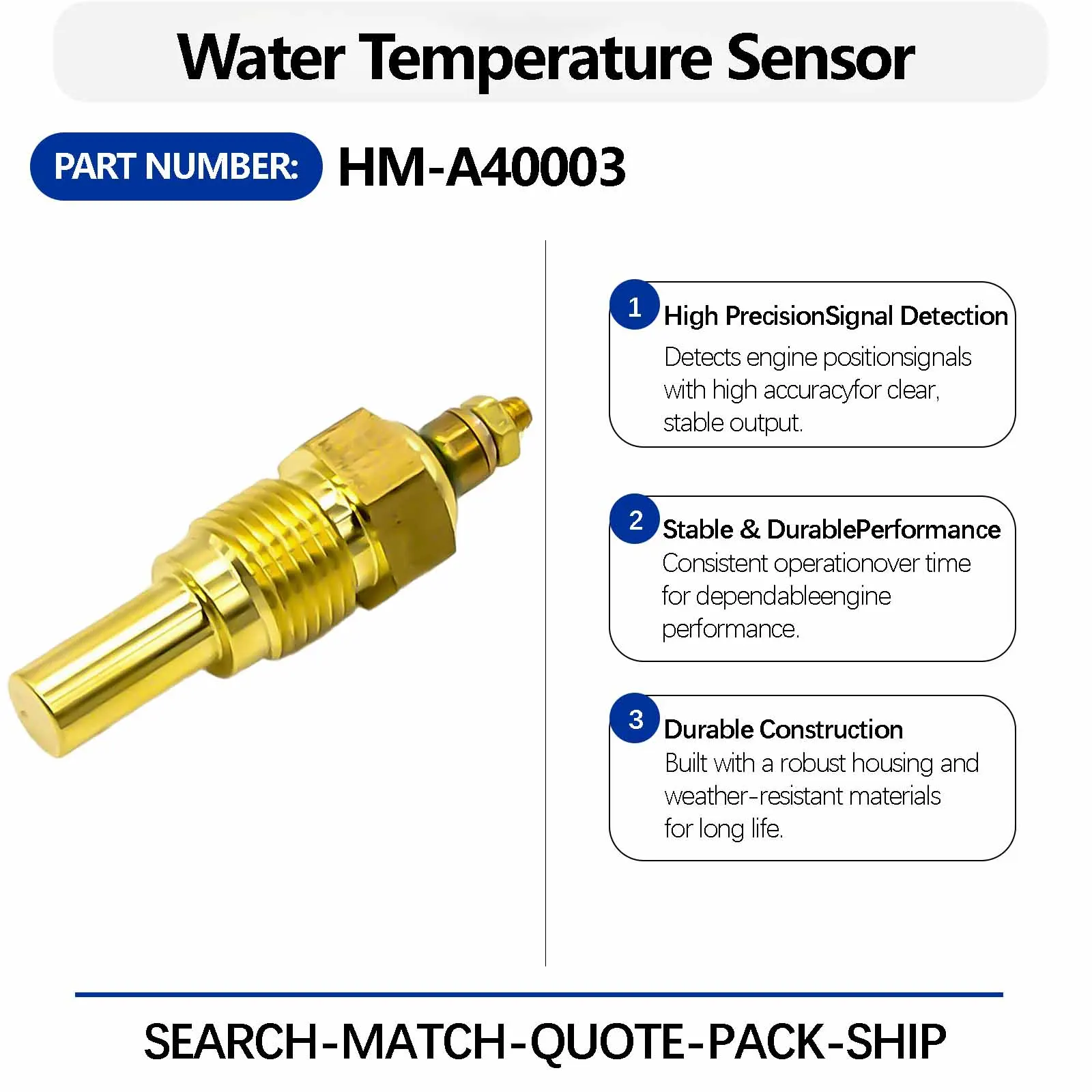 4436537 Water Temperature Sensor For Komatsu EX200-5 EX870-3 EX200 EX220 EX350-5 Crawler Excavators