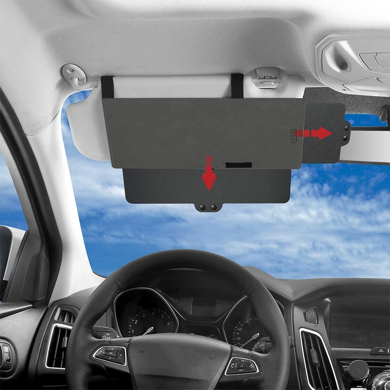 1PC Car Visor Extender Portable Retractable Eye Protection Shield Anti-glare and Anti-light Interior Safety Driving Supplies