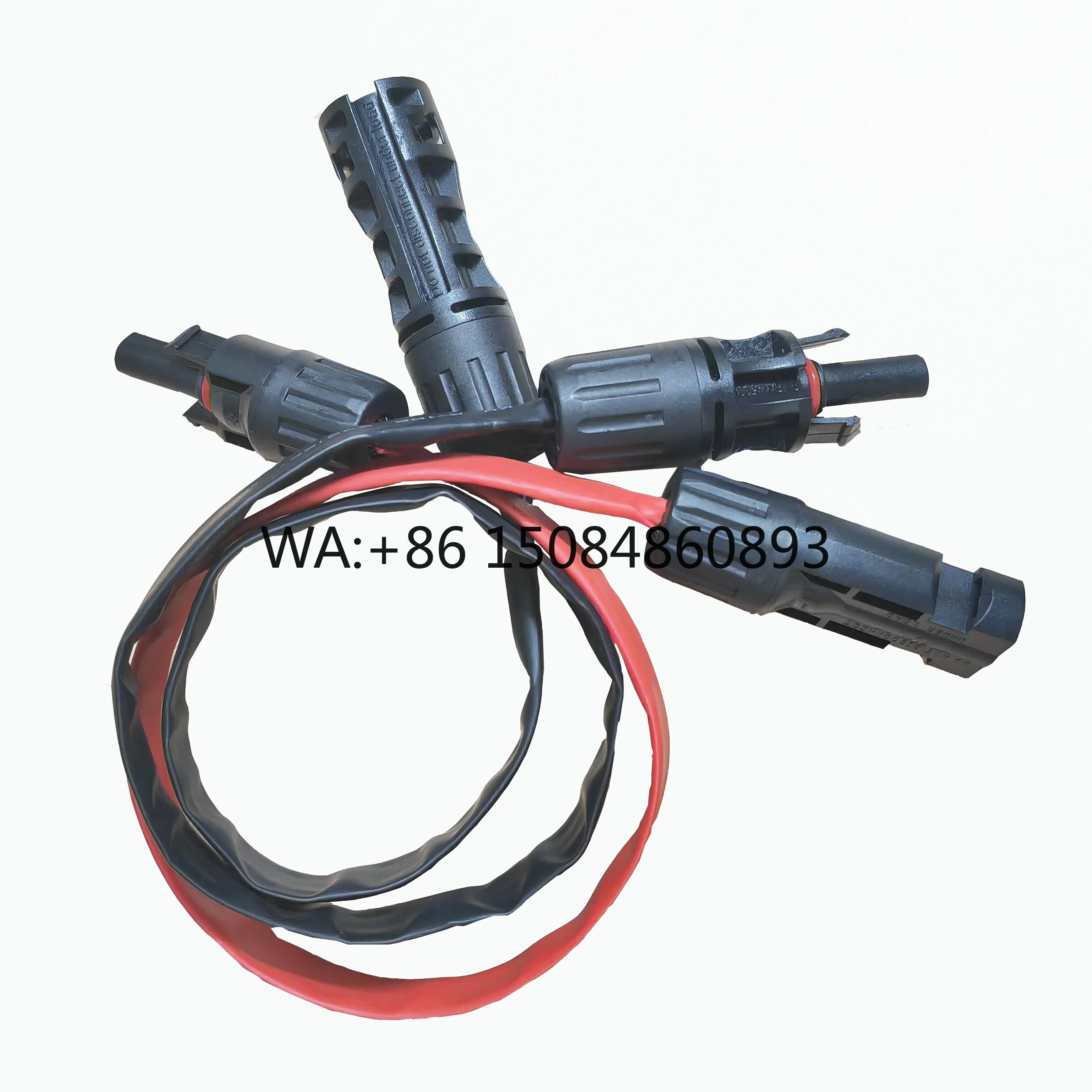 Custom PVC Sleeve Braided Flat Copper Cable 50cm/1M with MC Connector, Durable Wearproof Wiring Accessories for Wall Pass Solar