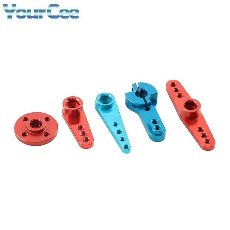 5Pcs/1Pc 25T Metal Servo Arm Disc M3 Aluminum Alloy Horn Single Steering Arm for RC Robot Boat Metal Servo Accessories