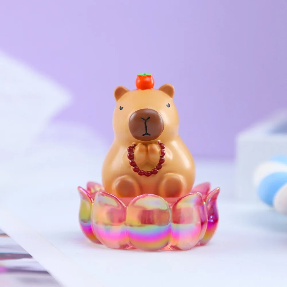 Nieuwe Mini Capibara Capybara Blind Box Actiefiguren Auto Decoratie Capybara Beeldje Diermodel Veelkleurig Bureauornament