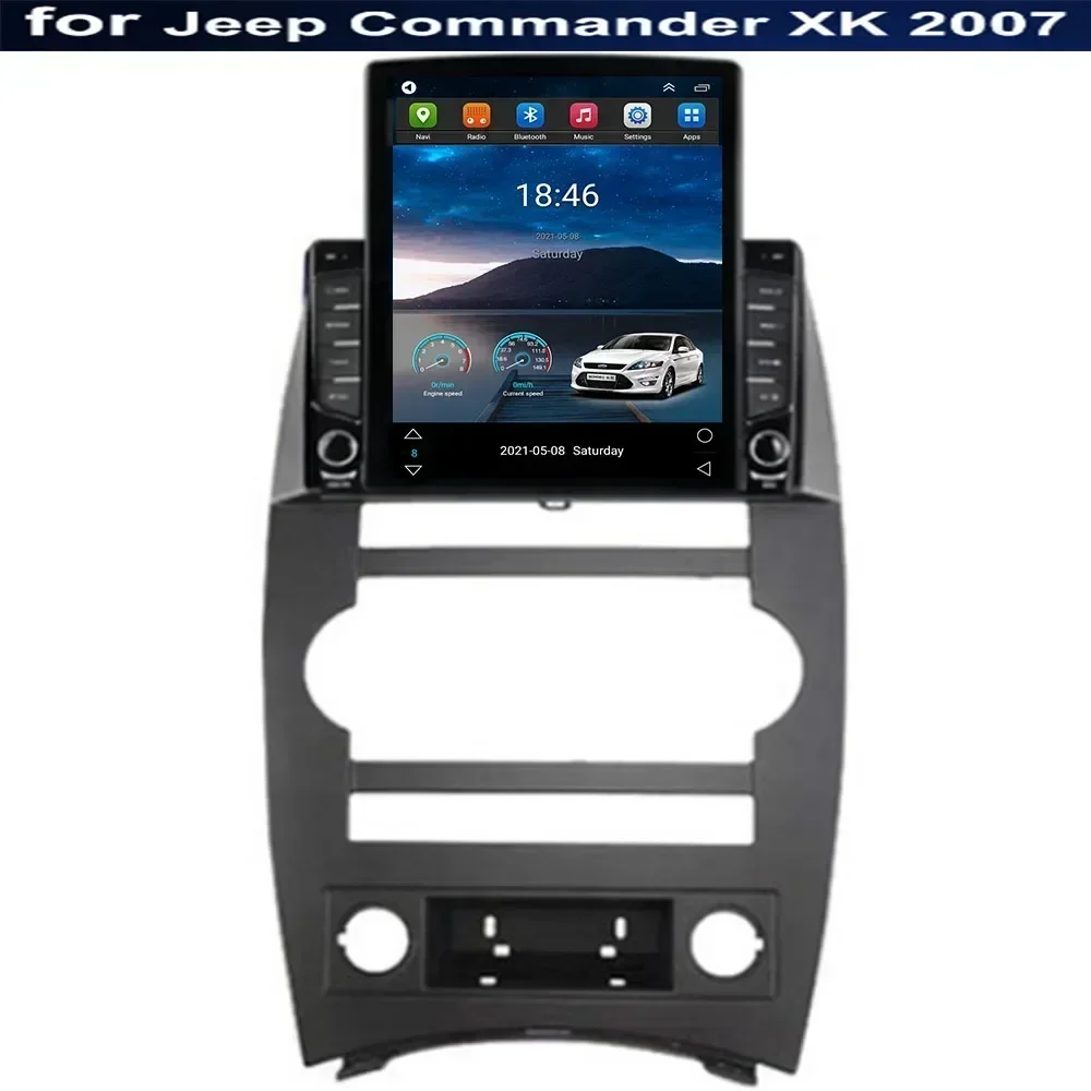 2Din Android 15 Car Radio For Jeep Commander XK 2007+ Multimedia Video Player GPS Stereo Carplay DSP RDS Camera