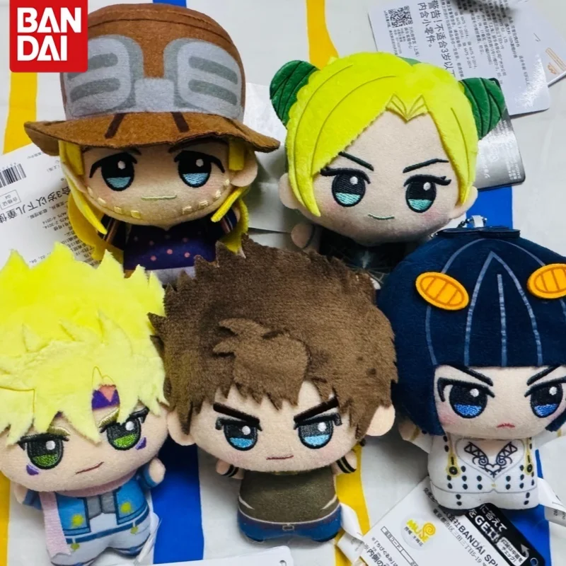 Bandai Banpresto JoJos Bizarre Adventure Plush Pendant vol1/2 Keychain Collectible Soft Stuffed Anime Doll For Display Gift