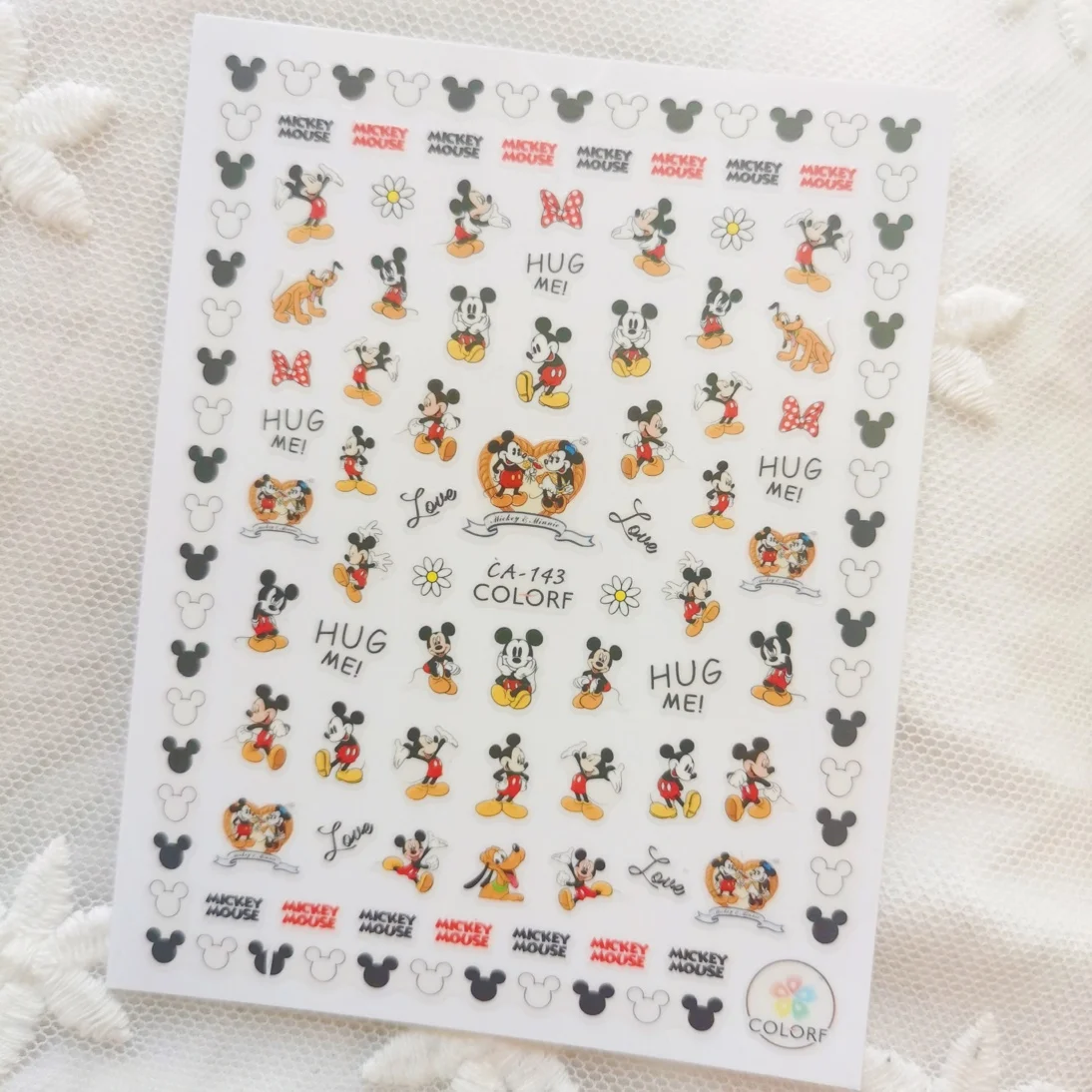 1 Vel Nieuwe Cartoon Mickey Serie Nagels 3d Sticker Sprookje Mickey Mouse Nagel Sticker Schattige Decoraties