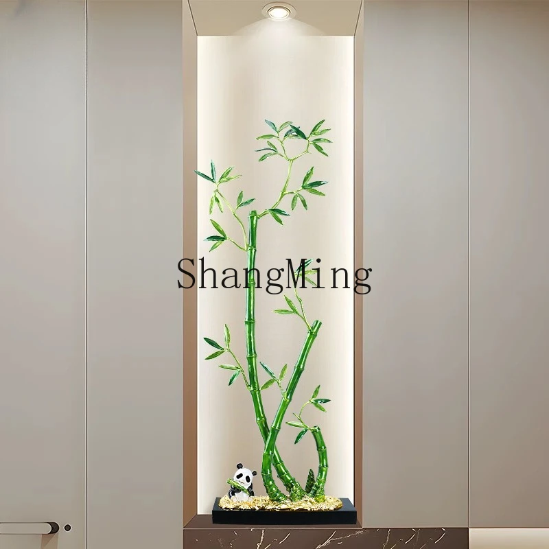 CL  style rising bamboo peace ornament living room entrance niche decoration