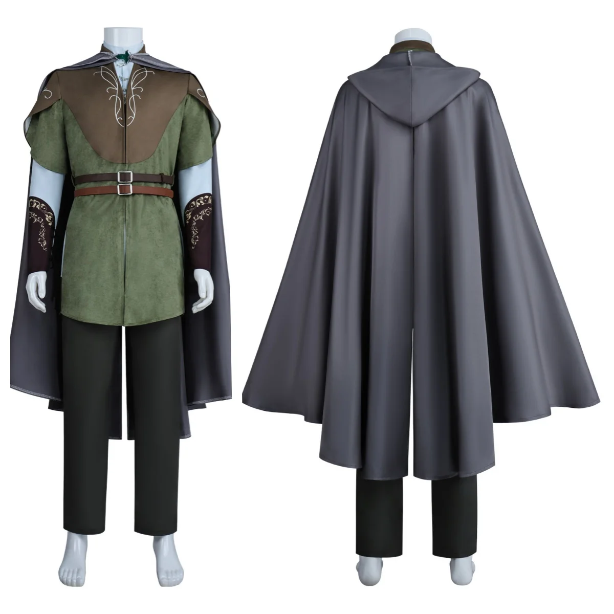 Rings Legolas Cosplay Costume Top Pants Cloak Accessories Outfit Full Set Custom Size Legolas Suit Halloween Costumes for Men