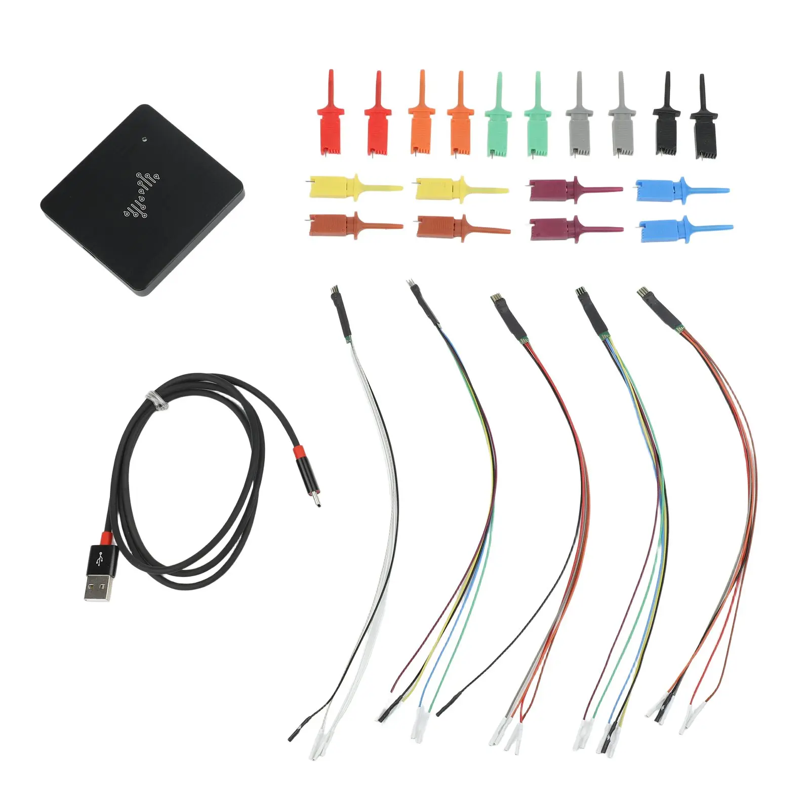 USB Logic Analyzer Basic Edition Compatible with WinXP10 For Mac OS For Linux with 256MB Storage and Signal Clips