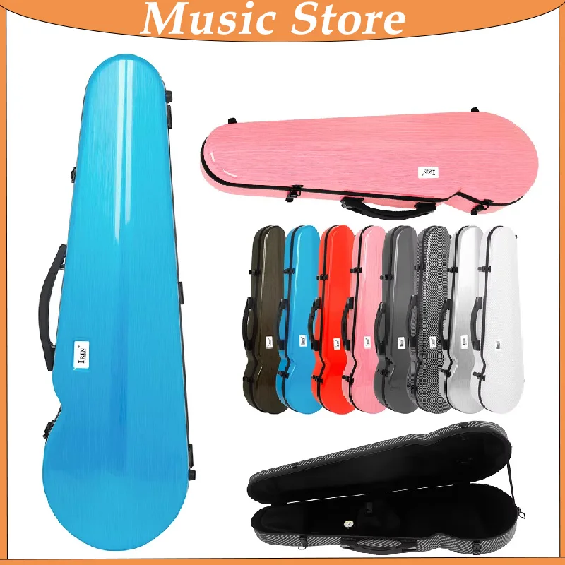 IRIN 4/4 Violine Fall Carbon Faser Bunte Violine Fall mit Hygrometer Einstellbare Doppel Schulter Gurt Violine Zubehör