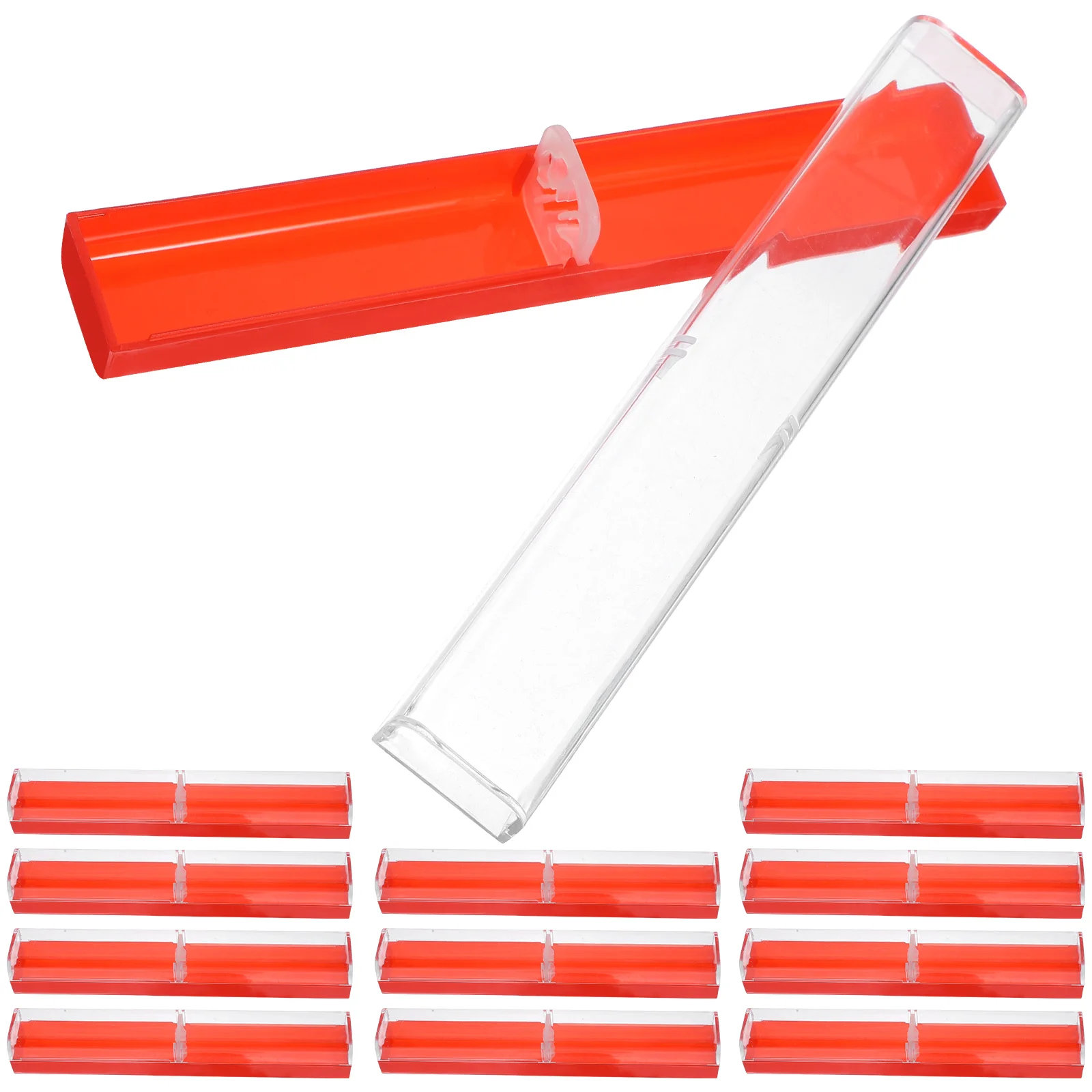 

12 Pcs Plastic Pen Box Storage Case Empty Presentation Boxes Pencil Single Fountain Container