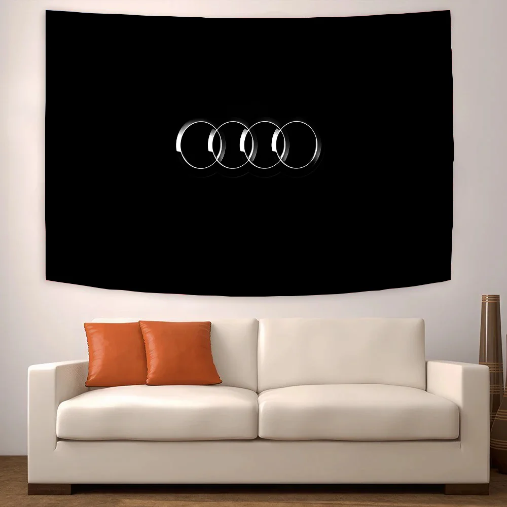 A-audi Logo Home Decoration Garage Flag to Hang Decorative Flags for Rooms Outdoor Decorations Flags and Banners Decor Custom