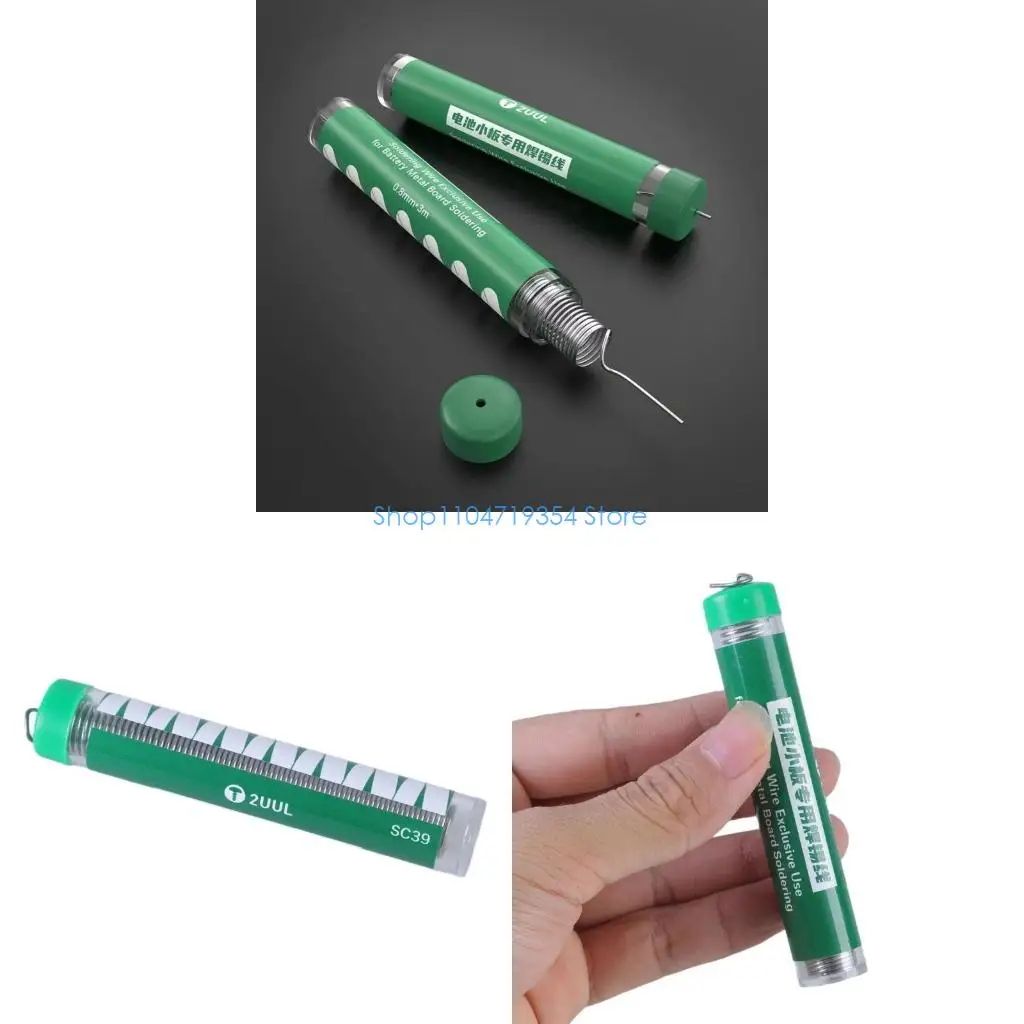 0XLD Soldering Wire for Mobile Phone Battery Metal Board 0.8mmx300cm Not Need Spots