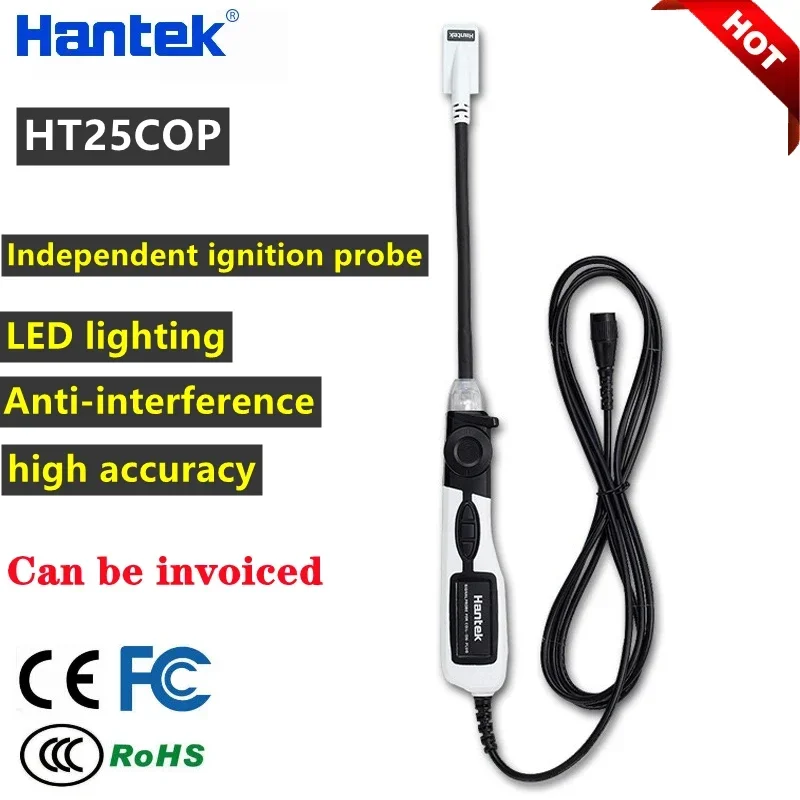 Automotive Repair Test Accessory Hantek HT25COP Ignition Probe, Coil‑on‑Plug Signal Probe Captures Engine Ignition Waveform