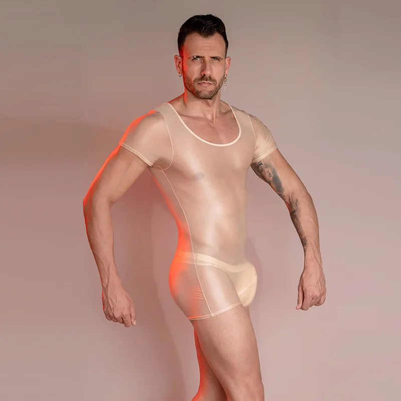 ملابس داخلية جنسية جديدة لعام 2025، خفيفة، حريرية، باردة، قابلة للتنفس، صديقة للبشرة، نحت الجسم للرجال بزاوية مسطحة من قطعة واحدة