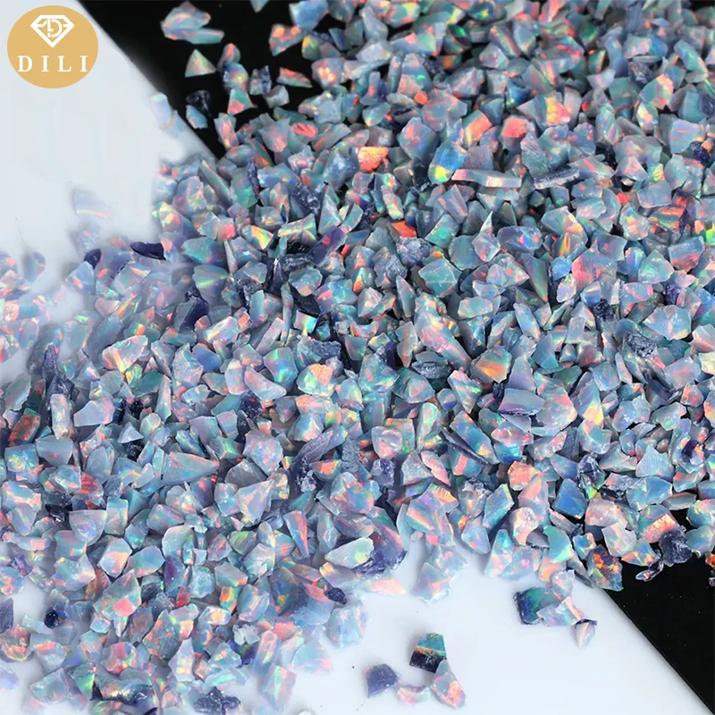 5g--30g/Lot OP46-OP90 Free Shipping 1.5mm-160Mesh Kyocera Synthetic Fire Crushed Opal Stone For Nail,Ring