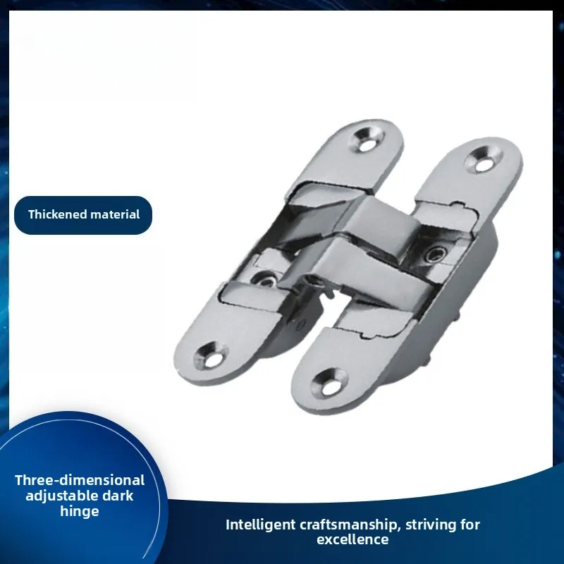 

Zinc Alloy H-shaped Hinge Cross Hidden Hinge 3D Silent Adjustable Hidden Invisible Door Folding Door