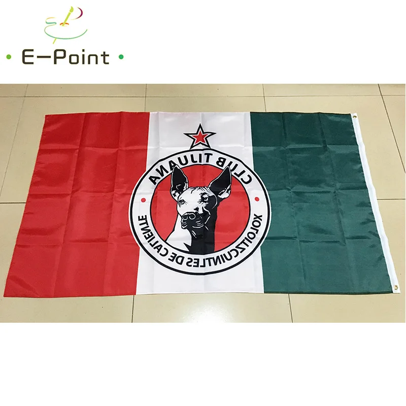 نادي تيجوانا العلم 3ft * 5ft (90*150 سنتيمتر) حجم زينة عيد الميلاد للمنزل العلم راية الهدايا