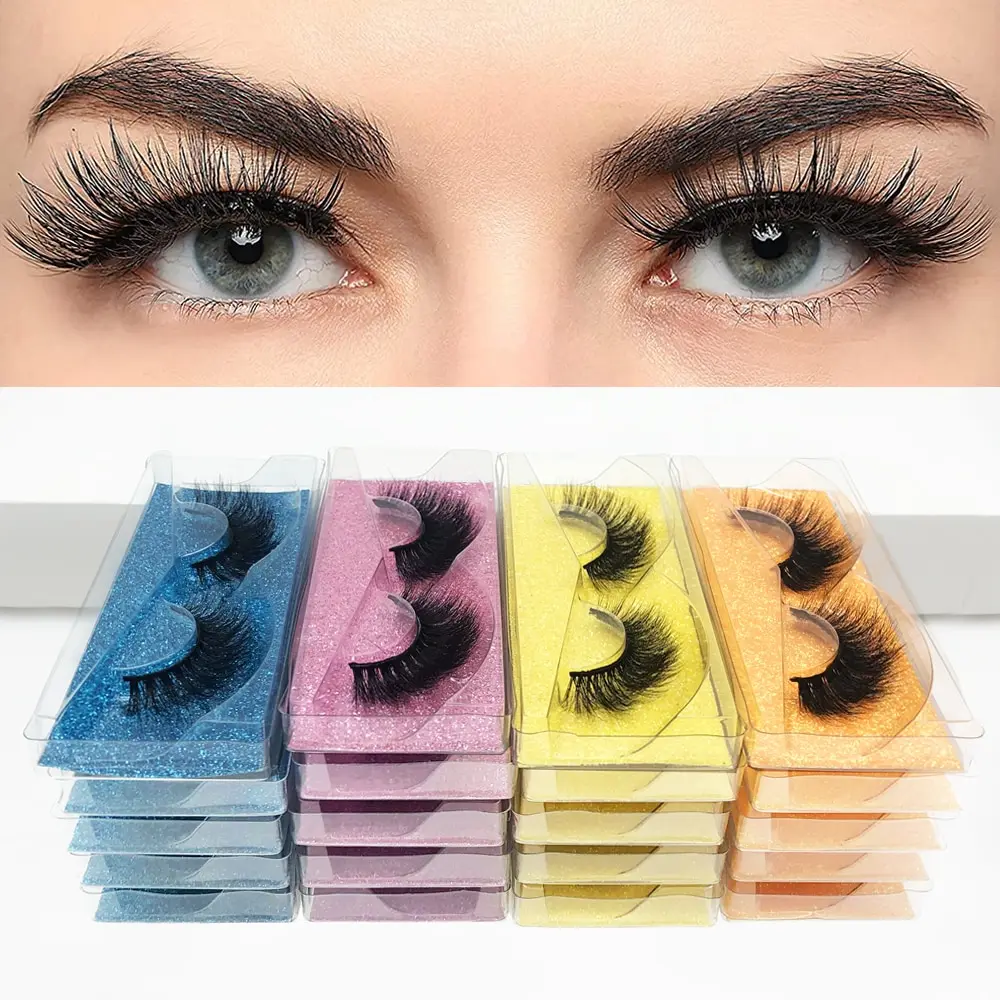 Pestañas postizas 3D de visón, pestañas dramáticas y esponjosas hechas a mano, sin crueldad, maquillaje, venta al por mayor, 5 pares