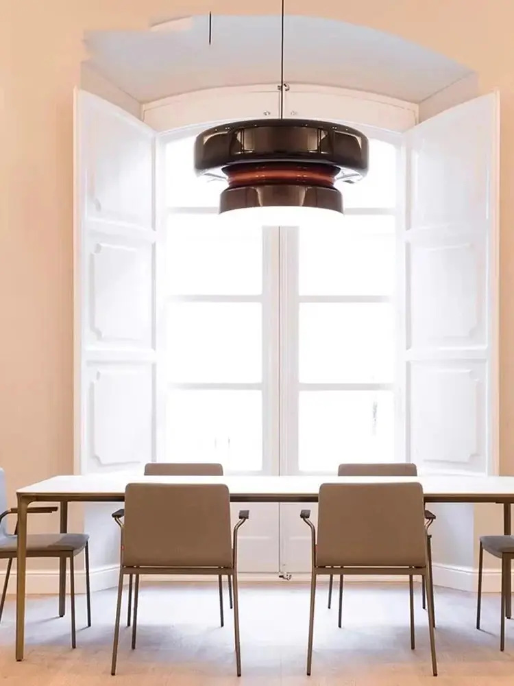 2025 Rode moderne glazen hanglamp voor plafond Led Home Decor Lustres Glazen hanglamp Eettafel Bar Lichtpunt - afbeelding 2