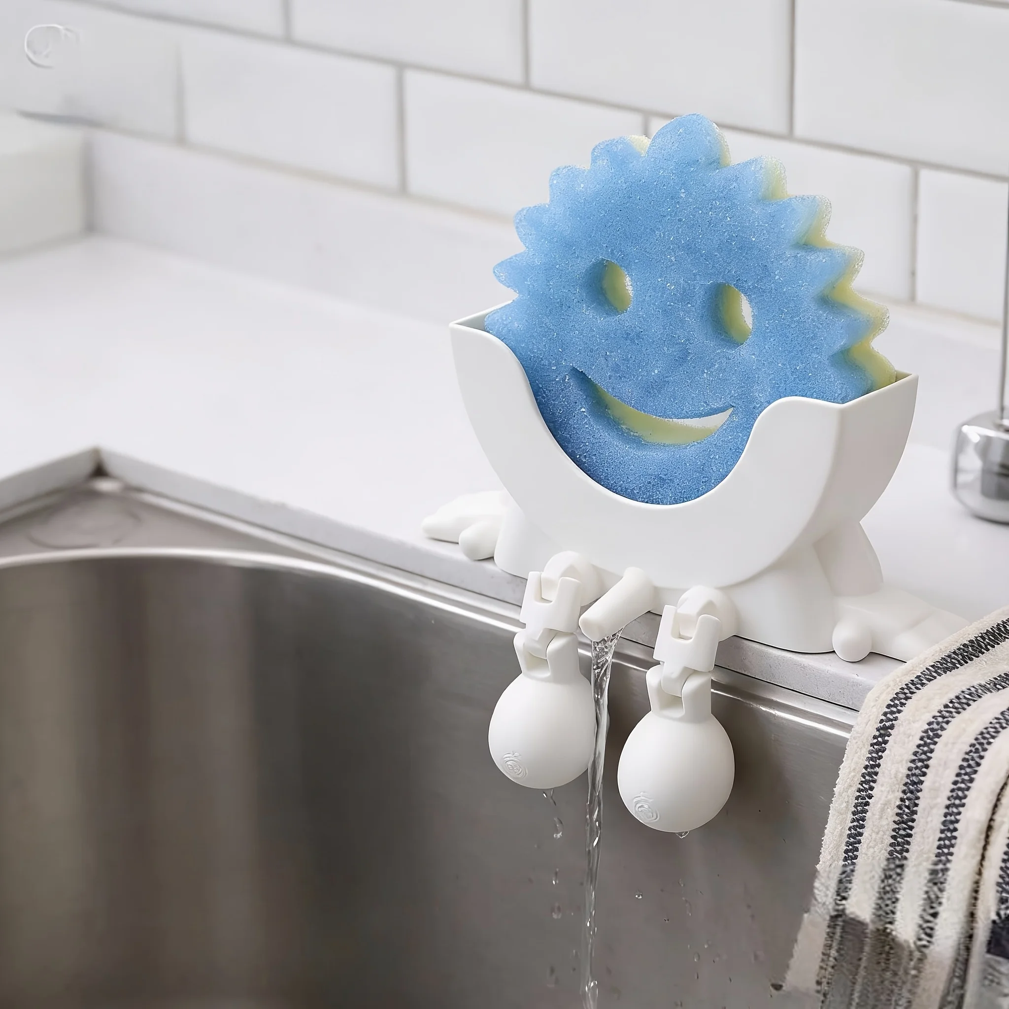 Home One Bathroom Accessories - Niedliche 2-in-1-Schwammablage für Badezimmer und Küchenspüle,