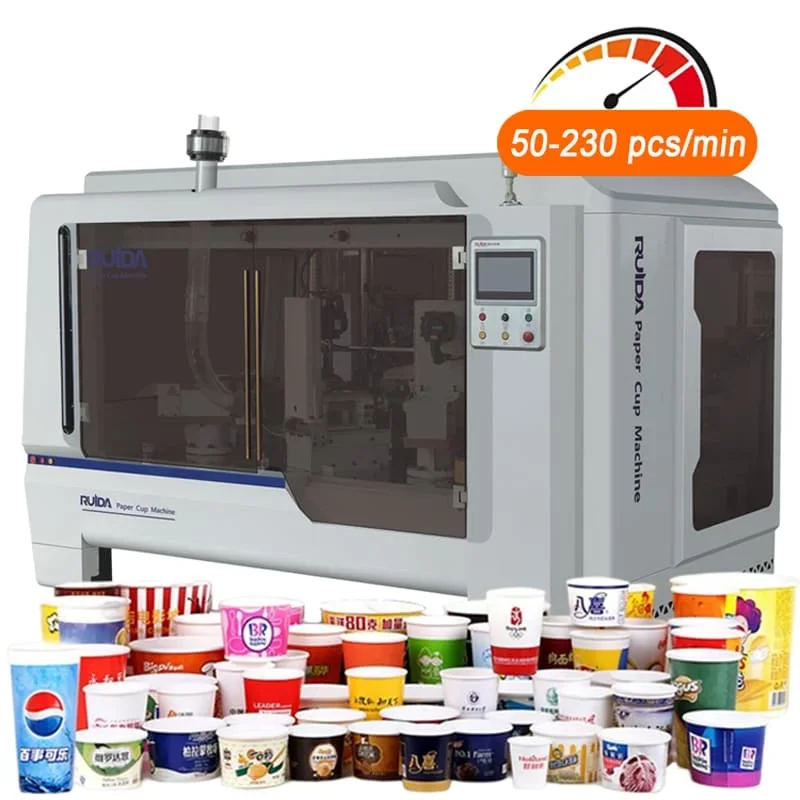 disposable 120pcs/min paper cup making machine 42 mm bottom paper plate and cup making machine for paper cups