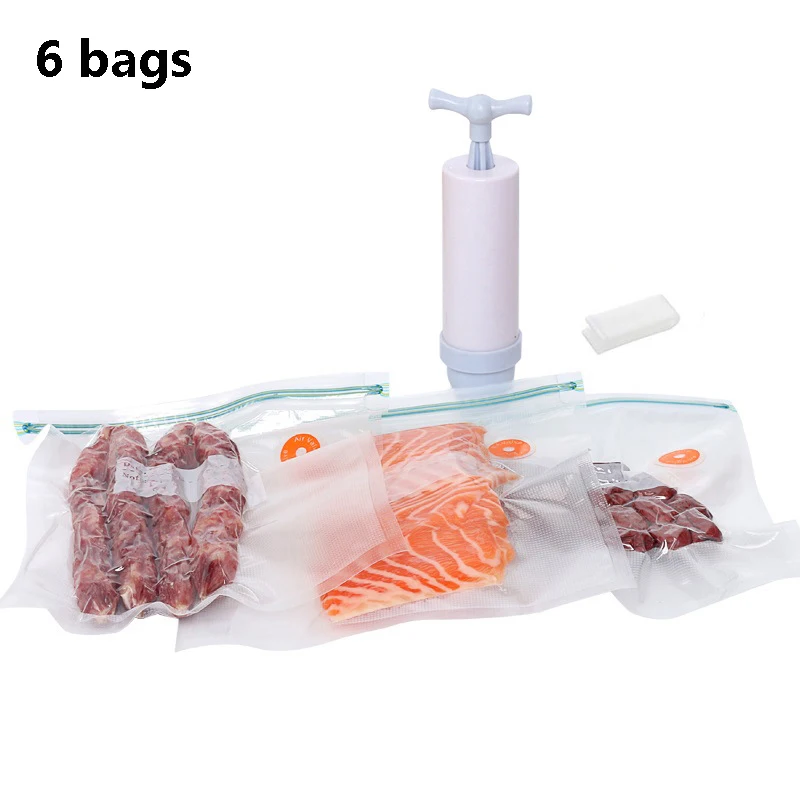 

Food Vacuum Bags Reusable Food Storage Saver Bags Vacuum Sealer Food Fresh Long Keeping Vegetable Cooked Food Packaging Machine