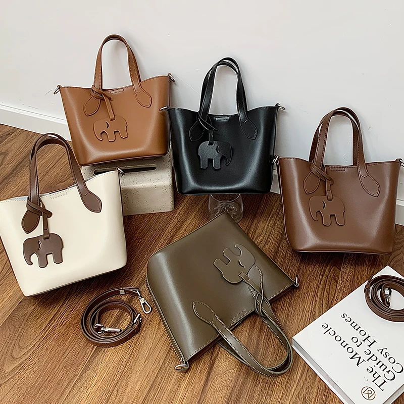 

Women's Natural Genuine Leather Shoulder Bag Female Large Capacity Soft Cowhide Handbag Ladies Fashion Luxury Designer Bags