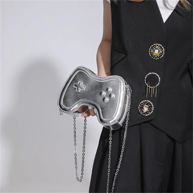 Trendy Chain Bag Fashion Bag PU Handbags Gamepad Shaped Shoulder Bags Women Girl Carry Purse Crossbody Chain Bags