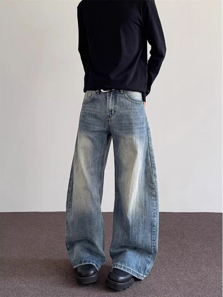 

Мужские джинсы Cleanfit American Sle: широкие прямые брюки с высокой талией, повседневные, летние, модные, от известного бренда