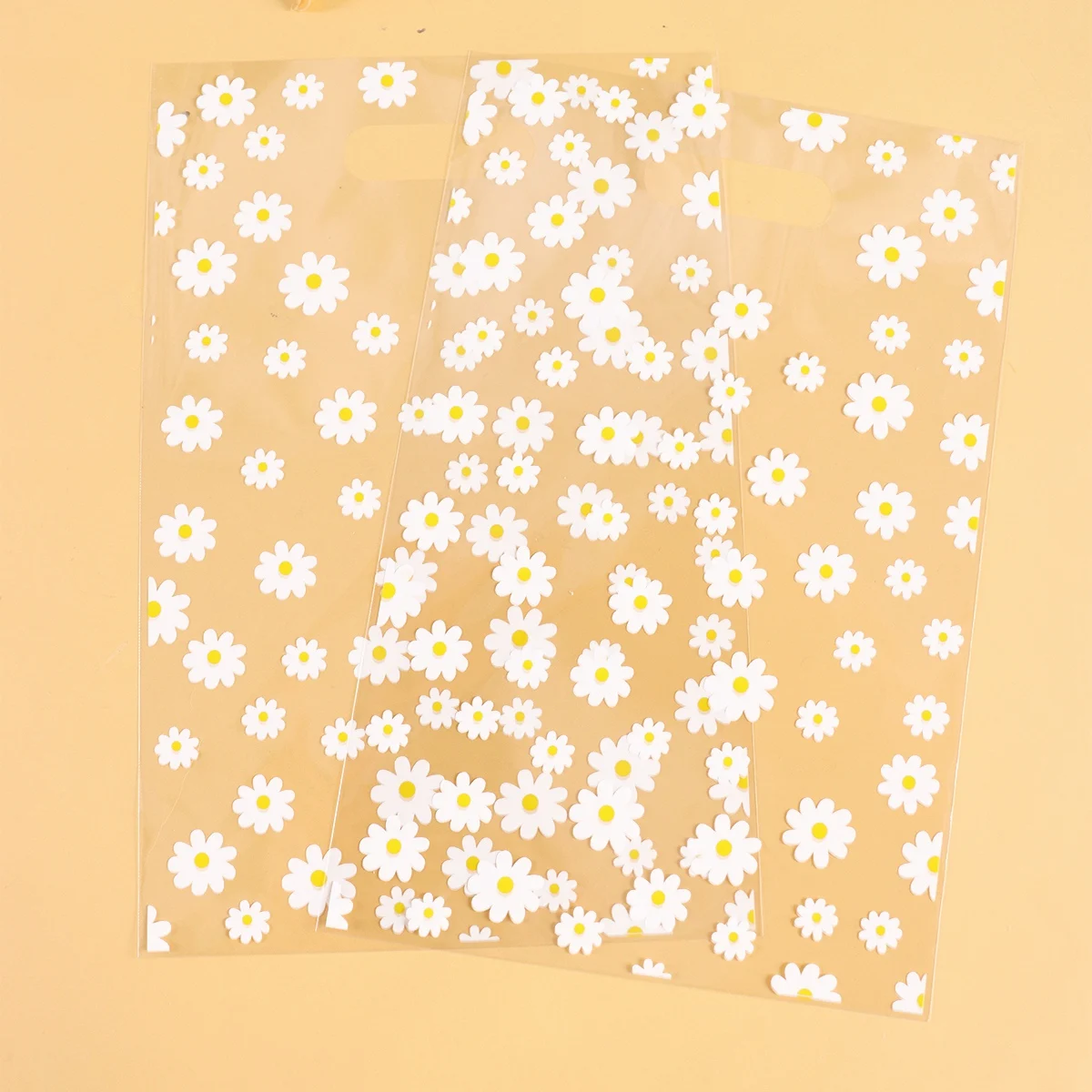 25/50/100 Stück Gänseblümchen-Geschenktüten, Frühlings-Motto-Handtaschen, Snack-Geschenkverpackung zum 1. Geburtstag für saisonale Partygeschenke – Detail 6