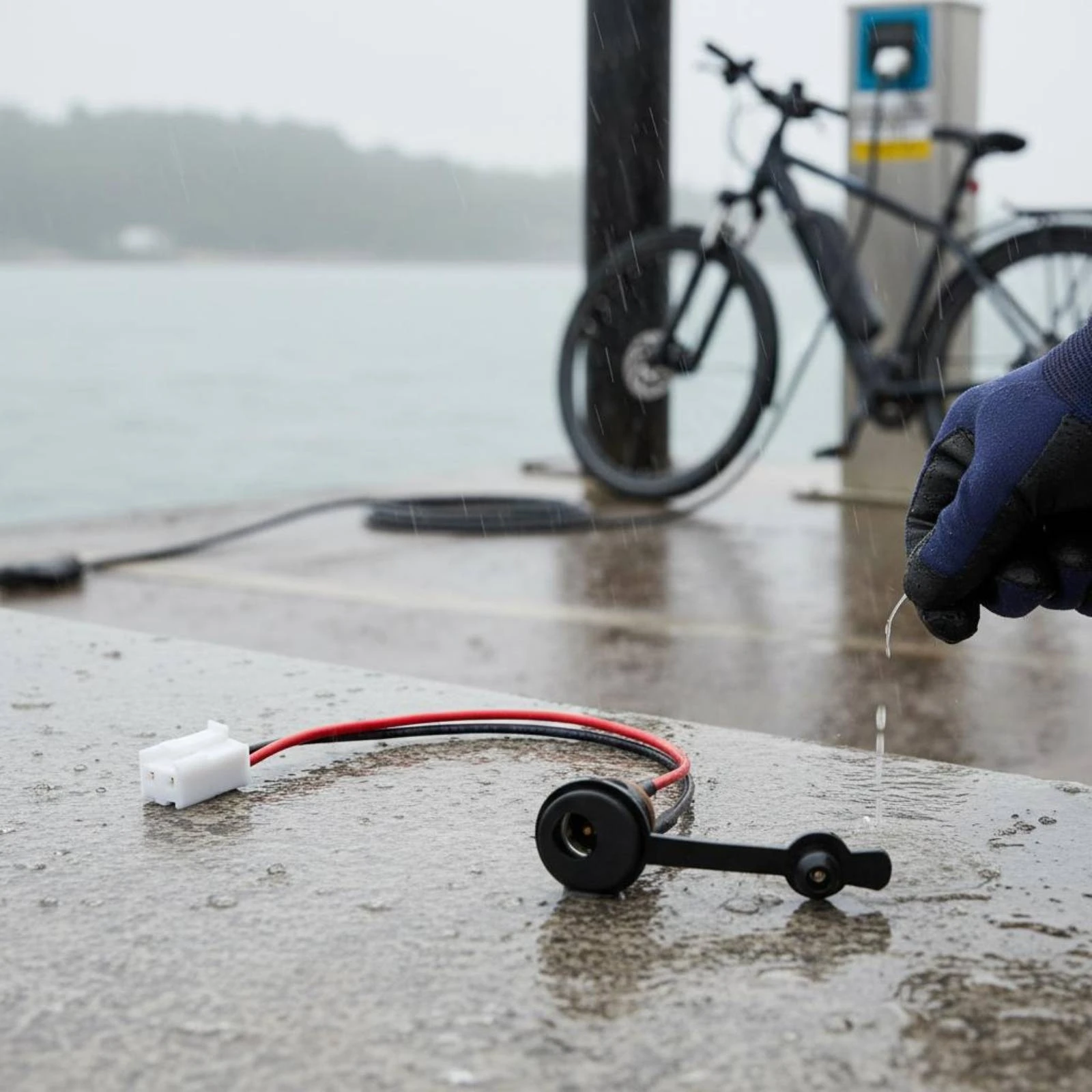 

Scooter Bike Charger Port Wear Resistant Round DC Charging Port Waterproof Charging Socket Long-Lasting DC Power Socket High